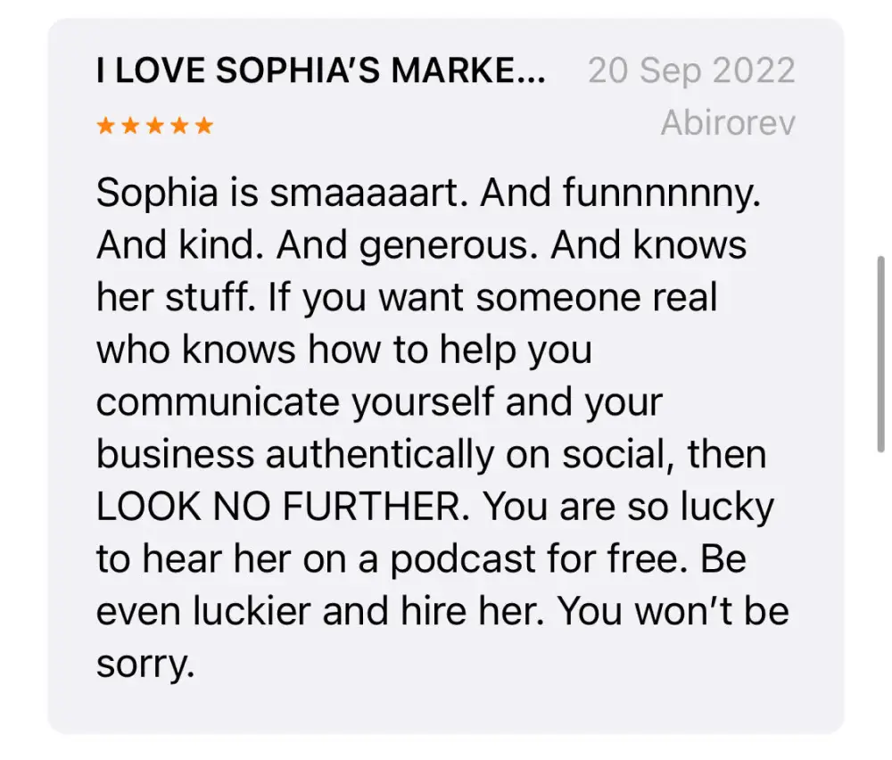 I Love Sophia's Marketing Style Review